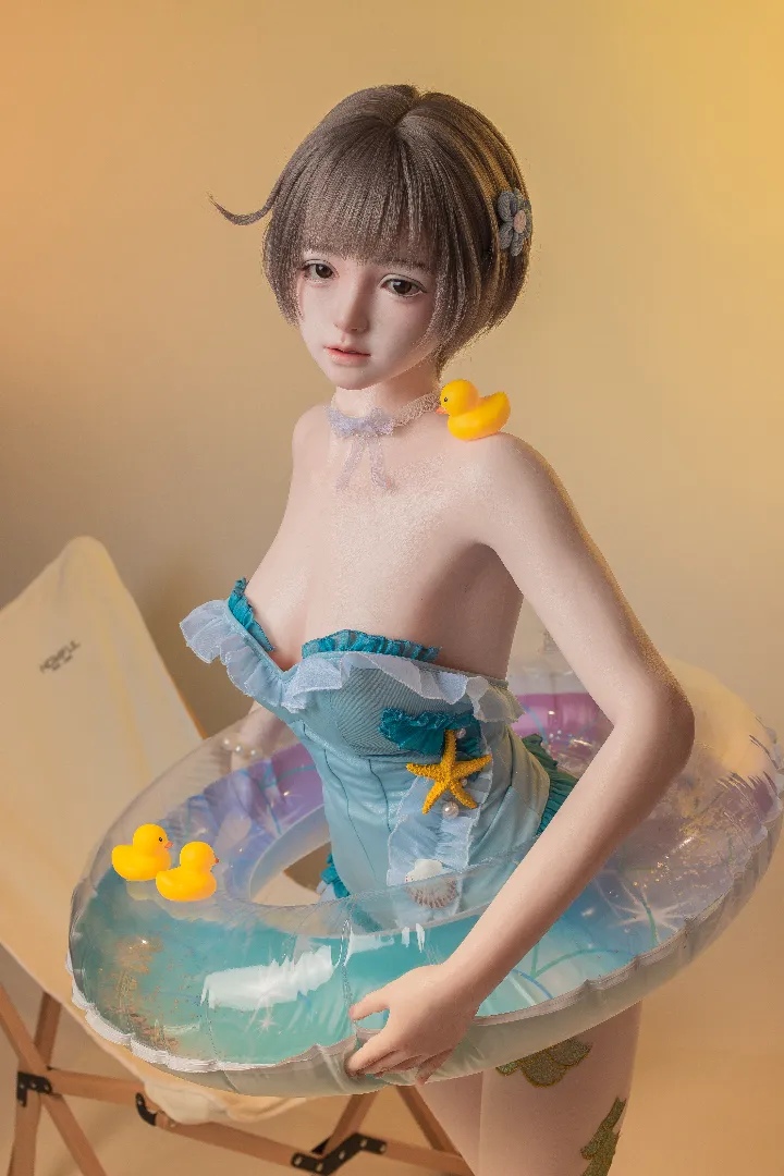 149cm (4ft11) B-Cup Realistic Skin Texture Silicone Sex Doll SHIO, ROS Head 96b
